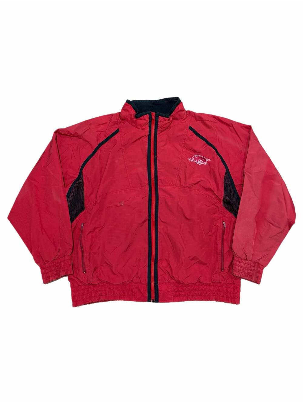 Vintage Logo 7 Arkansas Razorbacks Windbreaker Jacket XL